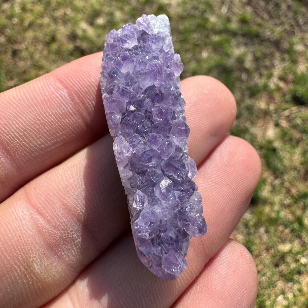 60 carat Amethyst Custom Cut Cabochon Druzy Hand Cut